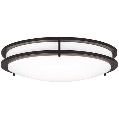 Generation Lighting - Mahone Large LED Ceiling Flush Mount - Antique Bronze - 7750893S-71