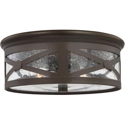 Generation Lighting - Lakeview 2-Light Outdoor Ceiling Flush Mount - 7821402-71