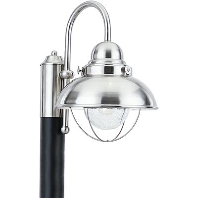 Generation Lighting - Sebring 1-Light LED Outdoor Post Lantern - Brushed Stainless - 8269EN3-98