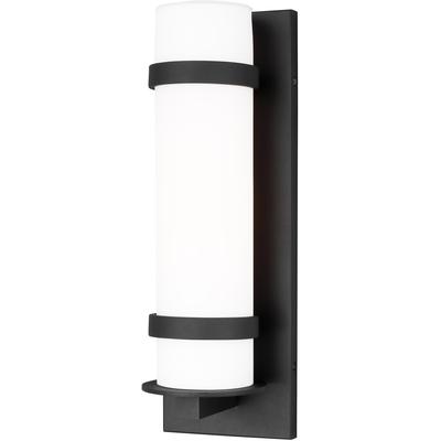 Generation Lighting - Alban Medium 1-Light LED Outdoor Wall Lantern - Black - 8618301EN3-12