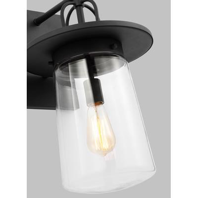 Generation Lighting - Tybee 1-Light Large Outdoor Wall Lantern - Black - 8708901-12