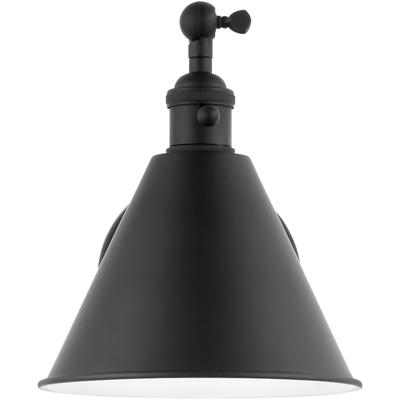 Generation Lighting Designers - Salem Single Arm 1-Light Sconce - Midnight Black - 4198101-112