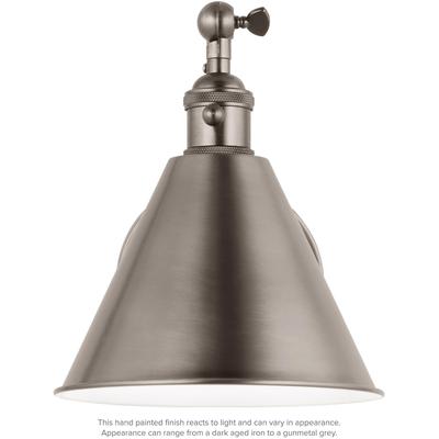 Generation Lighting Designers - Salem Single Arm 1-Light Sconce - Antique Brushed Nickel - 4198101-965