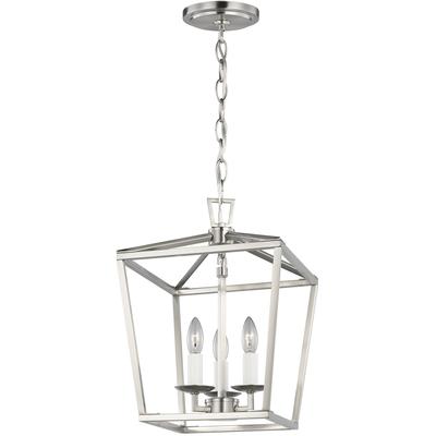 Generation Lighting Designers - Dianna 3-Light Mini Lantern Pendant - Brushed Nickel - 5192603-962