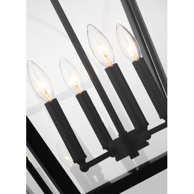 Generation Lighting Designers - Charleston Medium 4-Light Foyer Pendant - Midnight Black - 5291004-112