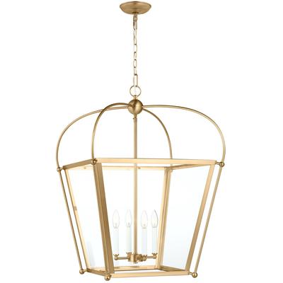 Generation Lighting Designers - Charleston Medium 4-Light Foyer Pendant - Satin Brass - 5291004-848