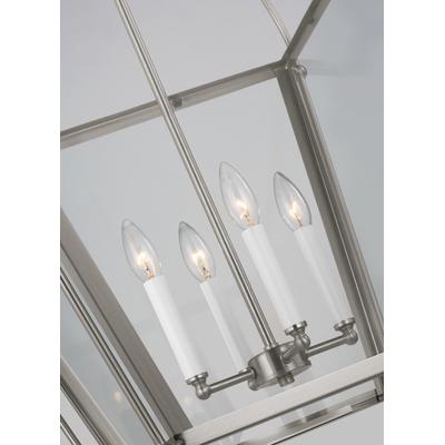 Generation Lighting Designers - Charleston Medium 4-Light LED Foyer Pendant - Brushed Nickel - 5291004EN-962