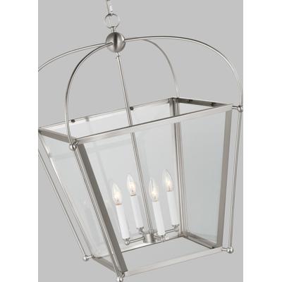 Generation Lighting Designers - Charleston Medium 4-Light LED Foyer Pendant - Brushed Nickel - 5291004EN-962