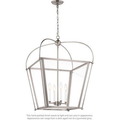 Generation Lighting Designers - Charleston Medium 4-Light LED Foyer Pendant - Antique Brushed Nickel - 5291004EN-965