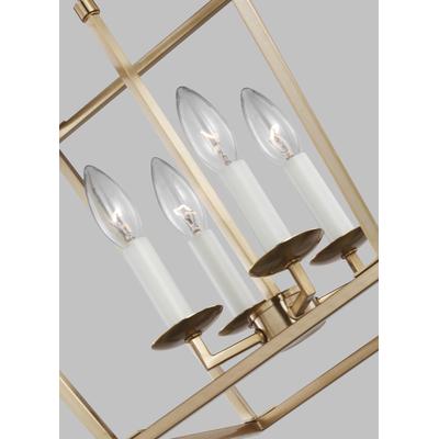 Generation Lighting Designers - Dianna 4-Light Small Lantern Pendant - Satin Brass - 5292604-848