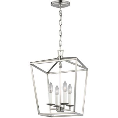 Generation Lighting Designers - Dianna 4-Light Small Lantern Pendant - Brushed Nickel - 5292604-962