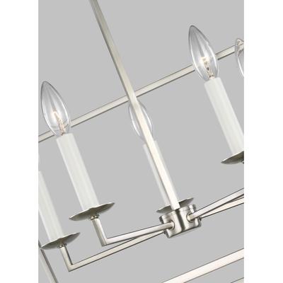 Generation Lighting Designers - Dianna 5-Light LED Wide Lantern Pendant - Brushed Nickel - 5692605EN-962