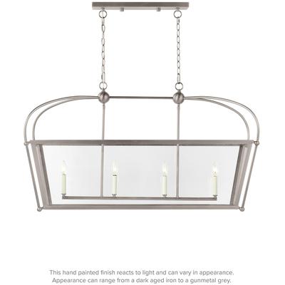 Generation Lighting Designers - Charleston 4-Light LED Linear Lantern - Antique Brushed Nickel - 6691004EN-965