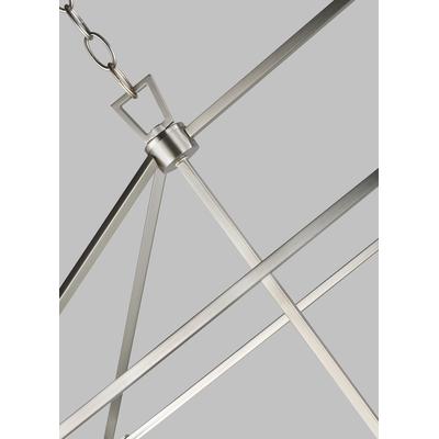 Generation Lighting Designers - Dianna 5-Light Medium Linear Chandelier - Brushed Nickel - 6692605-962