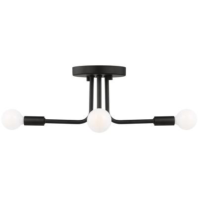 Generation Lighting - Van Four-Light Semi-Flush Mount - Midnight Black - 7000204-112