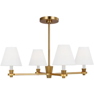 Generation Lighting Designers - Paisley Medium Chandelier - Burnished Brass - AC1114BBS