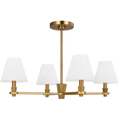 Generation Lighting Designers - Paisley Medium Chandelier - Burnished Brass - AC1114BBS