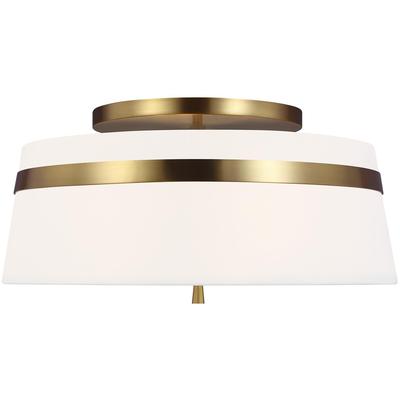 Generation Lighting Designers - Cordtlandt Large Semi-Flush Mount - Burnished Brass - AF1153BBS