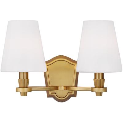 Generation Lighting Designers - Paisley 2-Light Vanity Fixture - Burnished Brass - AV1002BBS