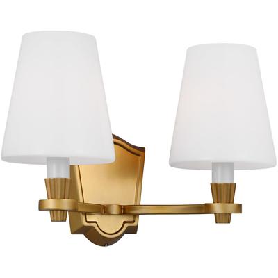 Generation Lighting Designers - Paisley 2-Light Vanity Fixture - Burnished Brass - AV1002BBS