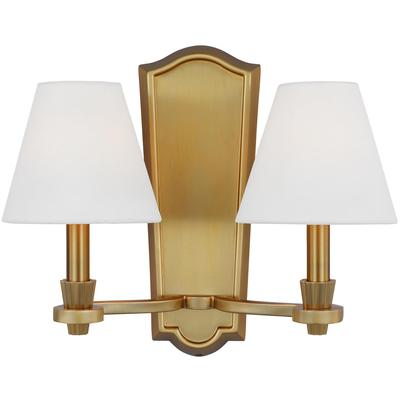 Generation Lighting Designers - Paisley Double Sconce - Burnished Brass - AW1112BBS