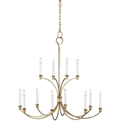 Generation Lighting Designers - Westerly Large Chandelier - Antique Gild - CC10712ADB