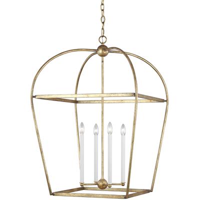 Generation Lighting Designers - Stonington Large Lantern - Antique Gild - CC1104ADB