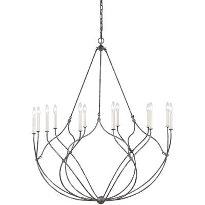 Generation Lighting Designers - Richmond Large Chandelier - Weathered Galvanized - CC11312WGV