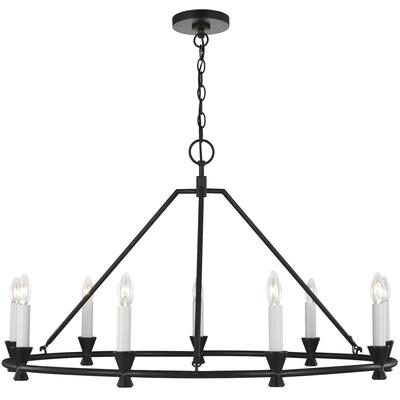 Generation Lighting Designers - Keystone Medium Chandelier - Aged Iron - CC1179AI