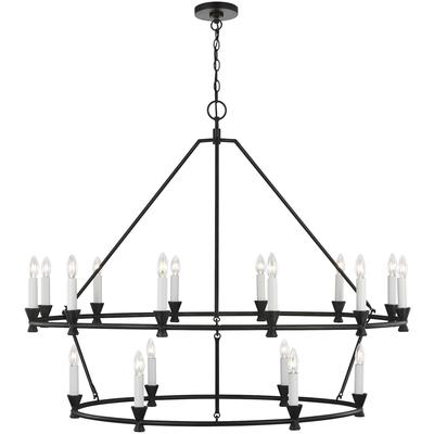 Generation Lighting Designers - Keystone Large Chandelier - Aged Iron - CC11818AI