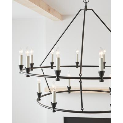 Generation Lighting Designers - Keystone Large Chandelier - Aged Iron - CC11818AI