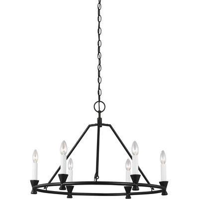 Generation Lighting Designers - Keystone Small Chandelier - Aged Iron - CC1196AI