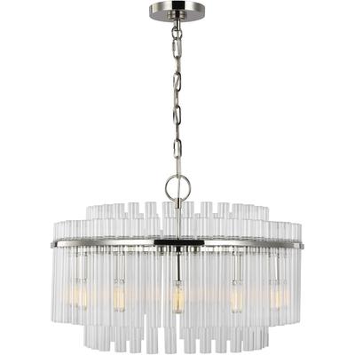 Generation Lighting Designers - Beckett Medium Chandelier - Polished Nickel - CC12812PN