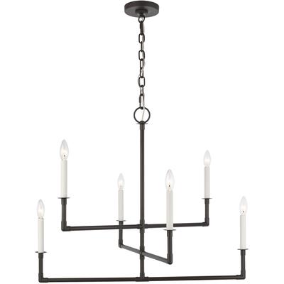 Generation Lighting Designers - Bayview Medium Chandelier - Aged Iron - CC1346AI