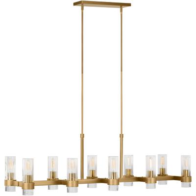 Generation Lighting Designers - Geneva Linear Chandelier - Burnished Brass - CC13810BBS