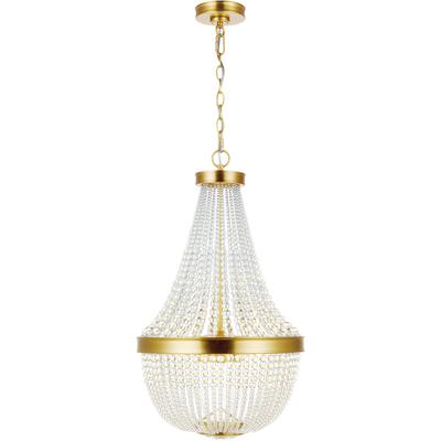 Generation Lighting Designers - Summerhill Small Chandelier - Burnished Brass - CC1476BBS