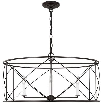 Generation Lighting Designers - Beatrix Extra Large Lantern Pendant - Aged Iron - CC1624AI