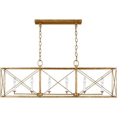 Generation Lighting Designers - Beatrix Large Linear Lantern Pendant - Antique Gild - CC1646ADB