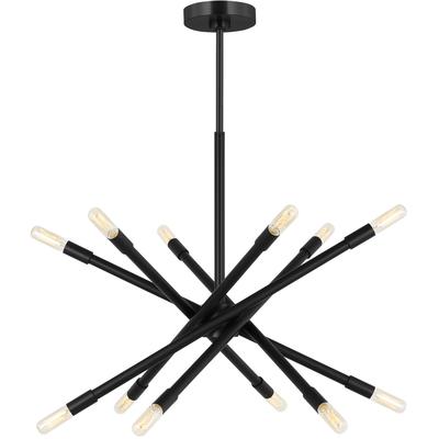 Generation Lighting Designers - Eastyn Medium Chandelier - Midnight Black - CC16712MBK