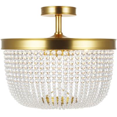 Generation Lighting Designers - Summerhill Semi Flush Mount - Burnished Brass - CF1076BBS