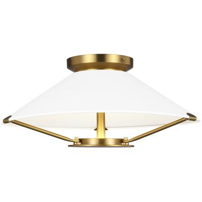 Generation Lighting Designers - Ultra Light Flush Mount - Burnished Brass - CF1091BBS