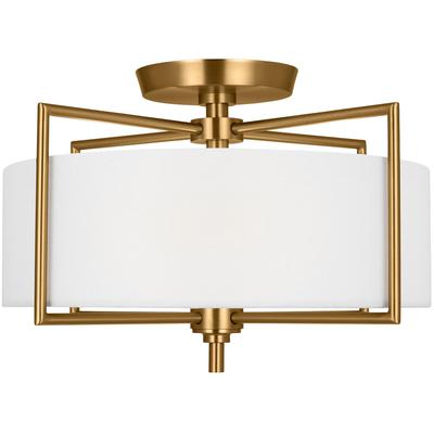 Generation Lighting Designers - Perno Medium Semi-Flush Mount - Burnished Brass - CF1122BBS