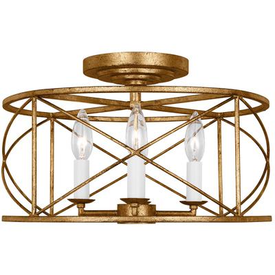 Generation Lighting Designers - Beatrix Medium Semi-Flush Mount - Antique Gild - CF1134ADB