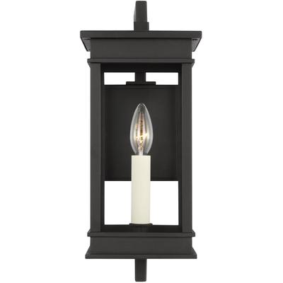 Generation Lighting Designers - Cupertino Outdoor Small Bracket Wall Lantern - Textured Black - CO1461TXB