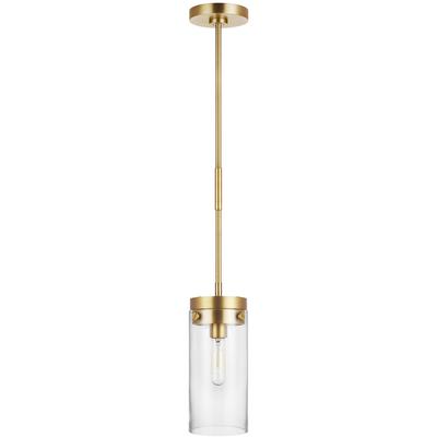 Generation Lighting Designers - Garrett Medium Cylinder Pendant - Burnished Brass - CP1001BBS