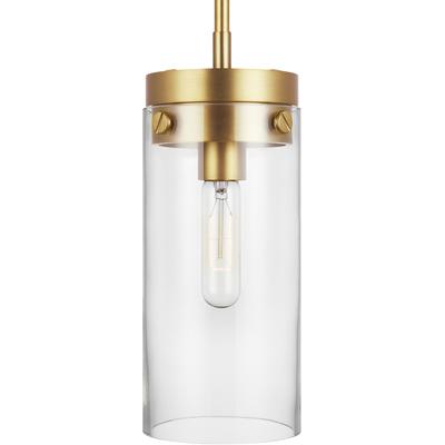 Generation Lighting Designers - Garrett Medium Cylinder Pendant - Burnished Brass - CP1001BBS