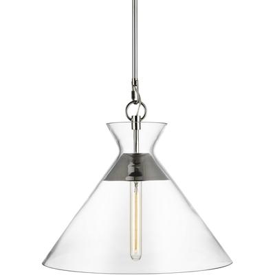 Generation Lighting Designers - Atlantic Wide Pendant - Polished Nickel - CP1031PN