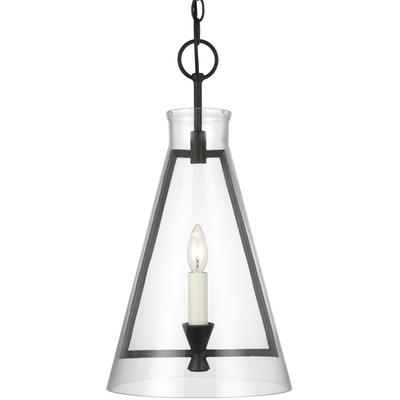 Generation Lighting Designers - Keystone Medium Pendant - Aged Iron - CP1081AI