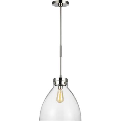 Generation Lighting Designers - Garrett Wide Pendant - Polished Nickel - CP1121PN