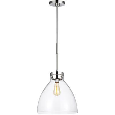 Generation Lighting Designers - Garrett Wide Pendant - Polished Nickel - CP1121PN